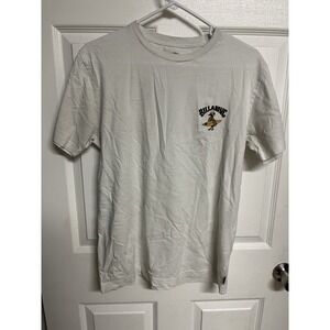 Billabong M White Short Sleeve Regular Fit Crew Neck Cotton Graphic T-Shirt Men